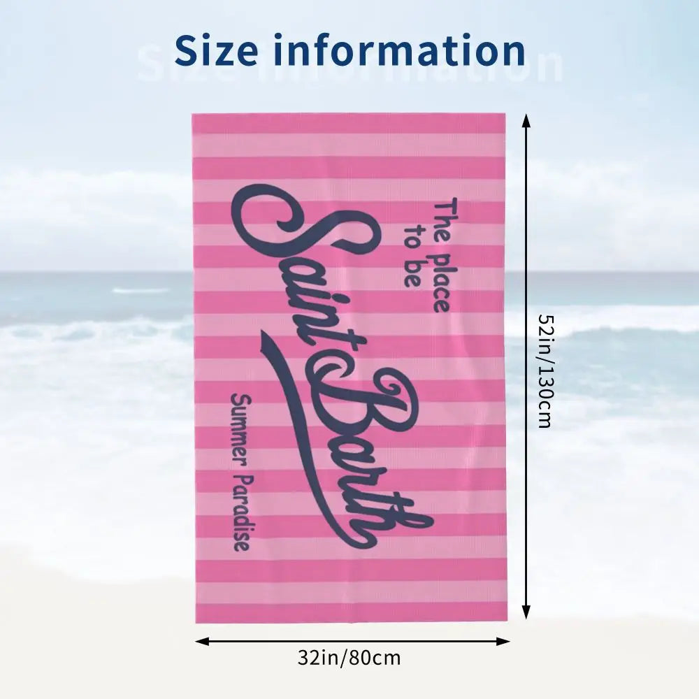 S-Saint B-Barth Beach Towel for Adults – Soft, Absorbent, and Lightweight for Travel
