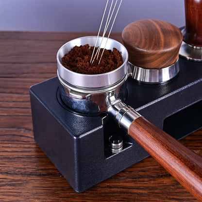 Barista Tool  Espresso Tamper Holder Black White ABS Station Coffee Knock Box Multifunction Coffee Tamper Portafilter