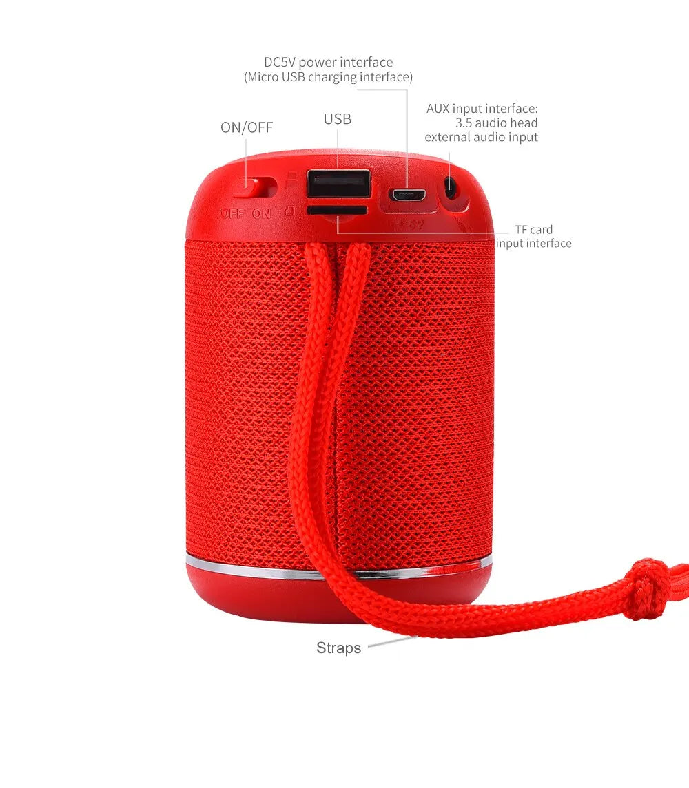 Bluetooth Speaker TG517 Portable Mini Wireless Soundbar for Outdoor Indoor Loudspeaker Support TF Card FM Radio IPX5 Waterproof