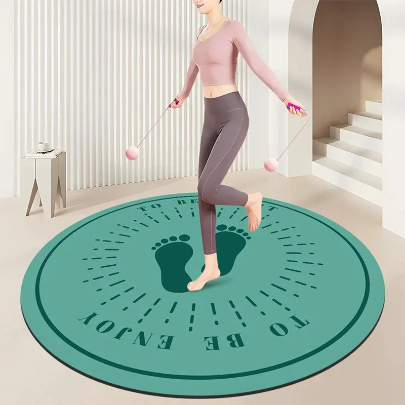 Jump Rope Yoga Mats Shock-Absorbing Mat Silent Rug Aerobic Fitness Exercise Rugs Non-slip Soundproof Sports Room