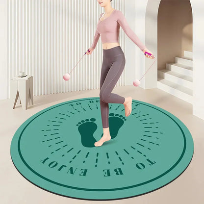 Jump Rope Yoga Mats Shock-Absorbing Mat Silent Rug Aerobic Fitness Exercise Rugs Non-slip Soundproof Sports Room