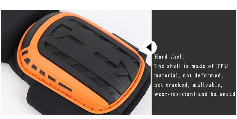 Knee Pads Heavy Duty Gel Knee Pads Professional Gel Cushion Knee Pads for Flooring, Gardening, Fits Men and Women, Orange Black