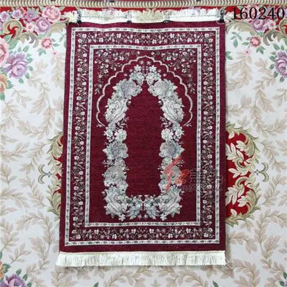 Muslim Worship Mat Prayer Rugs Chenille Cotton Islamic Blanket Home Decoration Church Utensils Portable Carpet