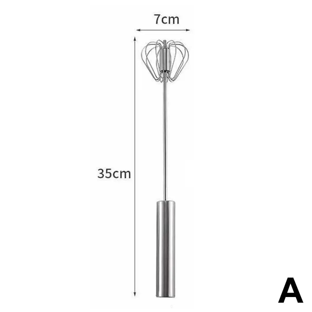 Egg Beater Semi Automatic Mixer Manual Self Turning Steel Easy Whisk Hand Blender Egg Cream Stirring Baking Cooking