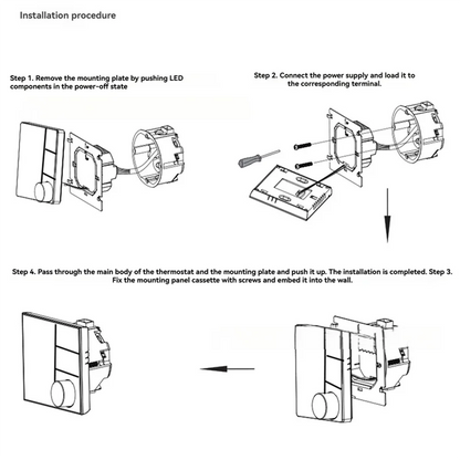 FAST-Tuya Smart Thermostats For Air Conditioner With WIFI Remote Control Smart Knob Thermostat LED Temperature Control Switch C