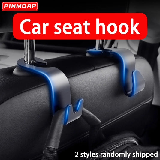 2/4pcs Car Seat Headrest Hook Hanger Storage Organizer Universal For Handbag Purse Coat Fit Universal Vehicle Car Black S Type