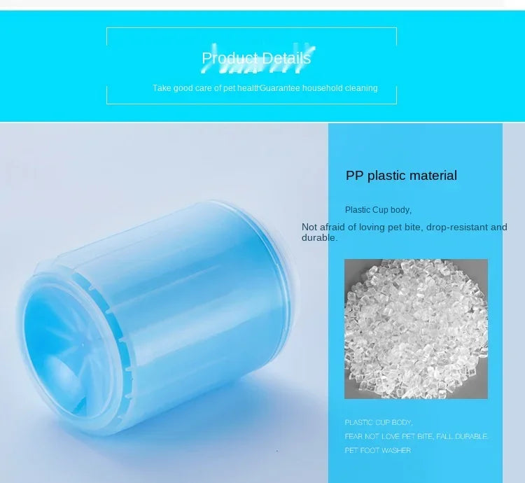 Portable Pet Outdoor Paw Cleaner Cup, Soft Silicone Combs, Quick Wash Foot Cleaning Brush, Towel, Bucket