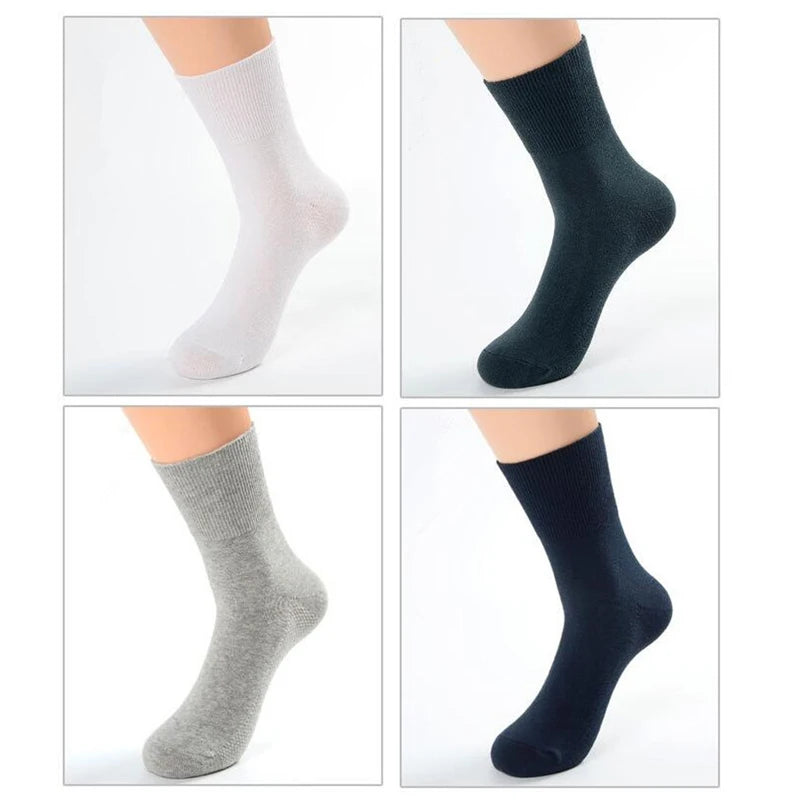 8 Pairs/Lot Diabetic Socks Men and Women Non Binding Loose Top for Diabetes Patients Swollen Feet Bamboo Cotton Material