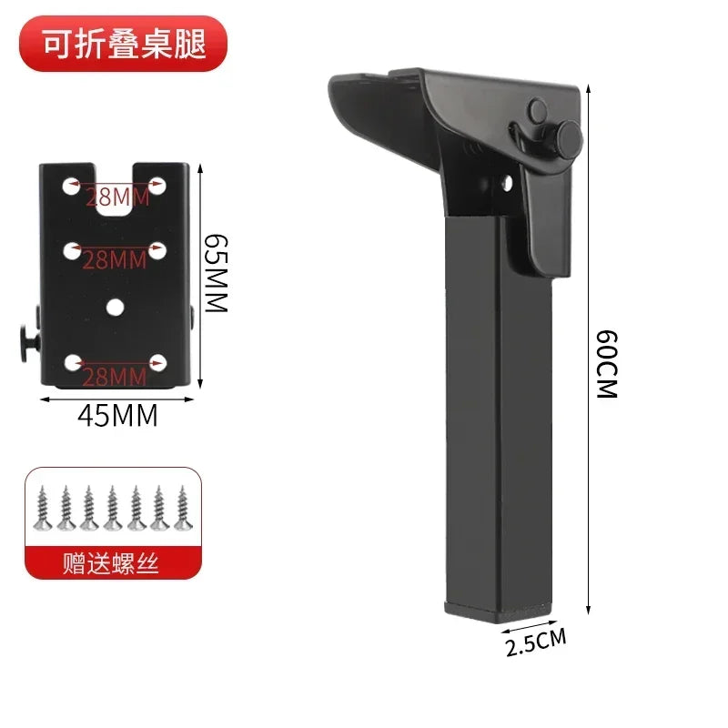 Foldable Table Leg Supports Thickened Sturdy Bases Anti-Slip Wear-Resistant Silent Foot Pads Heavy-Duty Aluminum Alloy  Design