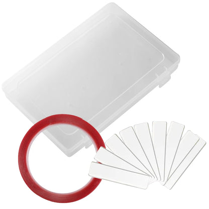 Press on Nails Storage Box, Empty False Nail Packaging Box Set with Double-sided Adhesive Tape and 10 Acrylic Nail Display Stick