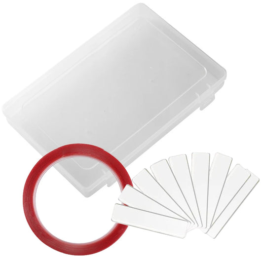 Press on Nails Storage Box, Empty False Nail Packaging Box Set with Double-sided Adhesive Tape and 10 Acrylic Nail Display Stick