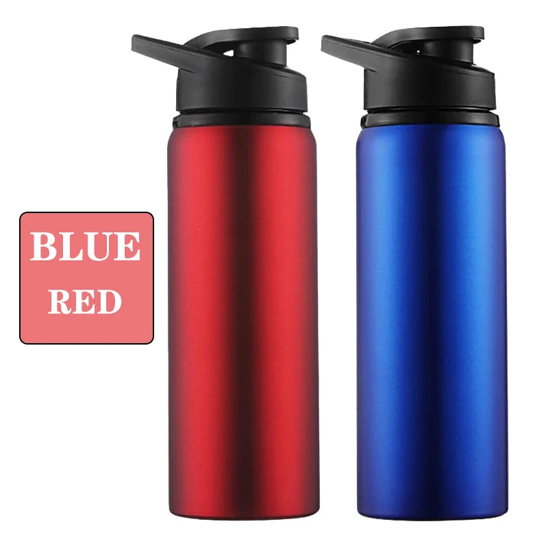 Portable Water Bottle Outdoor Sports Travel Cup Metal Drinking Bottle for Cycling Hiking Gym Leakproof Reusable Water Container