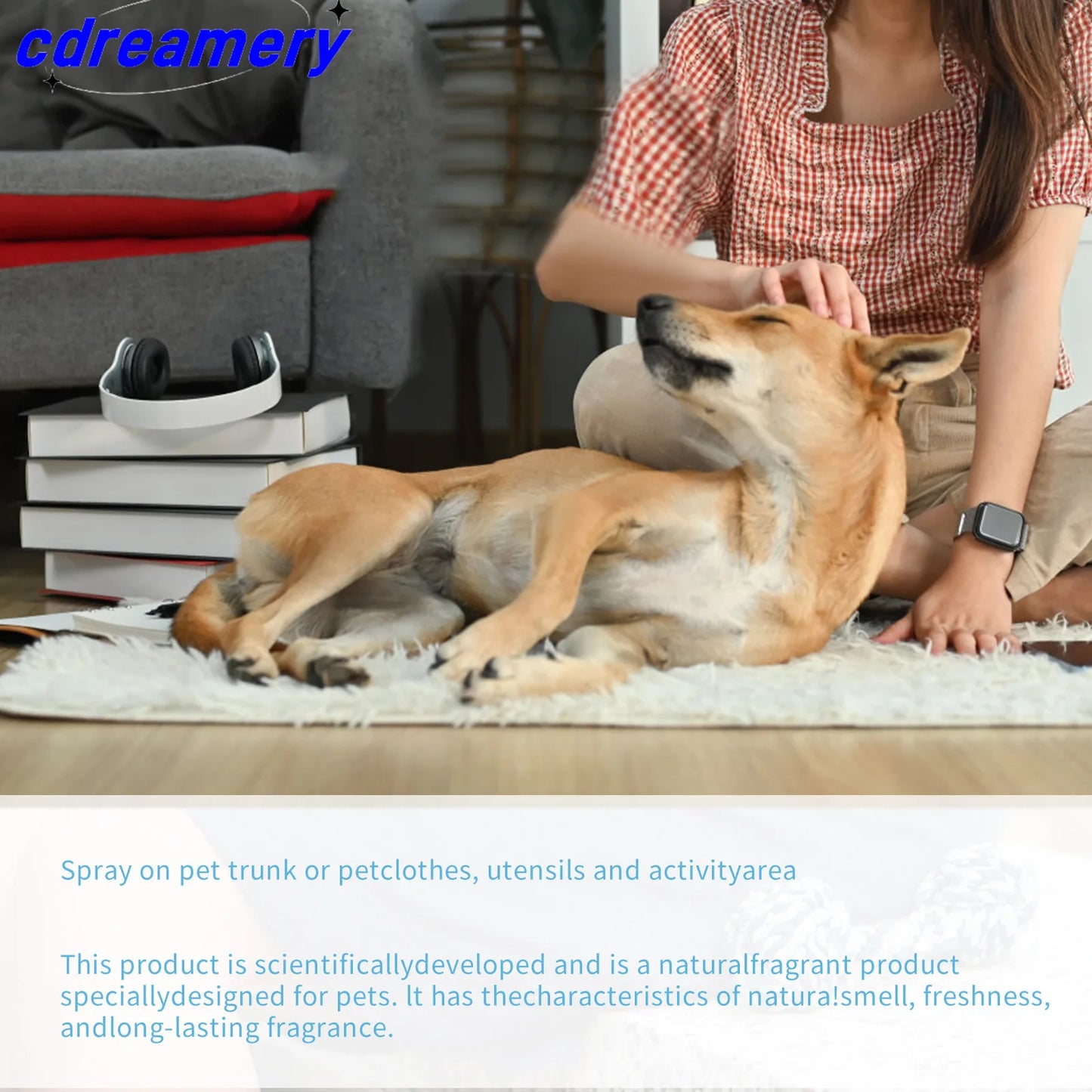 CDY 100ml Pet Perfume Spray for Cats and Dogs, Odor Eliminator and Air Freshener with Long-lasting Fragrance