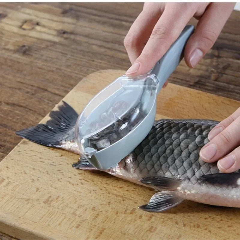 Fish Skin Brush Fast Remove Fish Scale Scraper Planer Tool Fish Scaler Fishing Knife Cleaning Tools Kitchen Cooking Accessorie