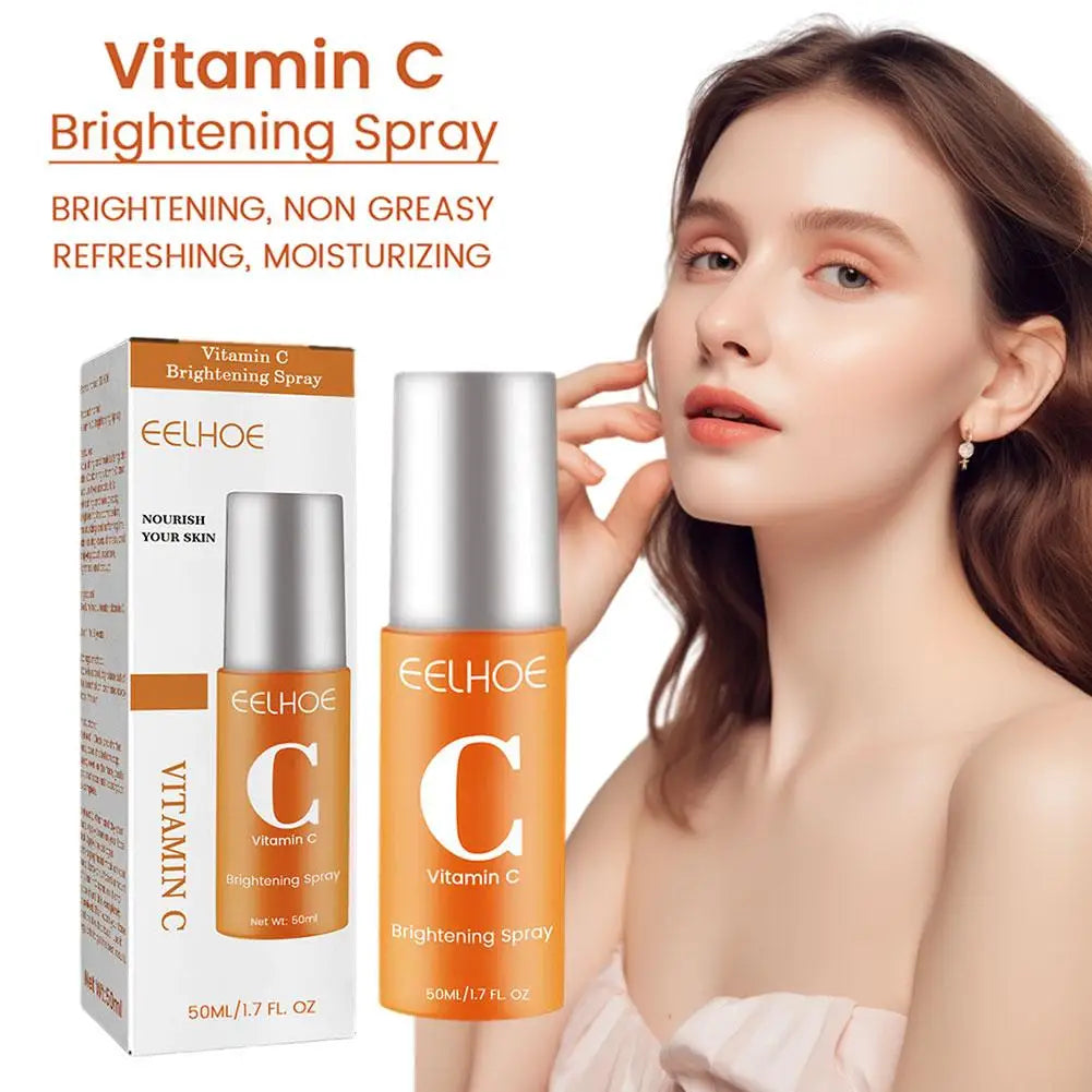 2/1PCs Vitamin C Facial Spray Mist Green Tea Toner Nourishing Relieve Redness Moisturizing Vitamin C For Face Mist Spray 50ml