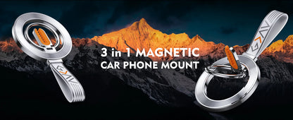 for MagSafe Car Mount, 3-in-1 Upgraded Magnetic Phone Ring Holder Grip Kickstand Car  with MagSafe Accessories for IOS & Android