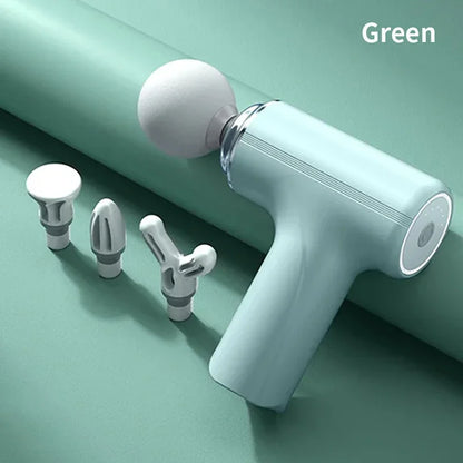 Portable AI Fascial Massage Gun Electric Percussion Massager Body Relaxation With  LED Night Light 4 Replaceable Massage Head