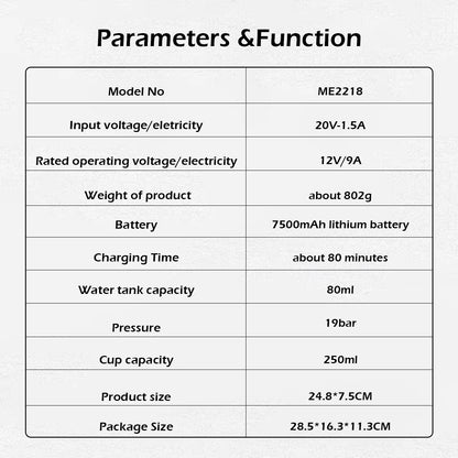 Portable 2 In1 Espresso Machine, Compatible Capsules and Ground Coffee,19 Bar Pressure,Perfect for Kitchen Travel,Camping