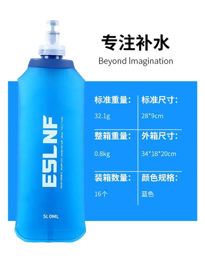 500ml Outdoor Sport Camping Running Sport Bicycle Soft Water Bottle Folding TPU Soft Flask Water Bag