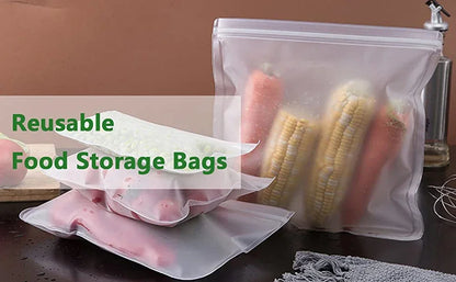 10pcs Silicone Food Storage Containers Leakproof Containers Reusable Stand Up Zip Shut Bag Fresh Bag Food Storage Bag Fresh Wrap
