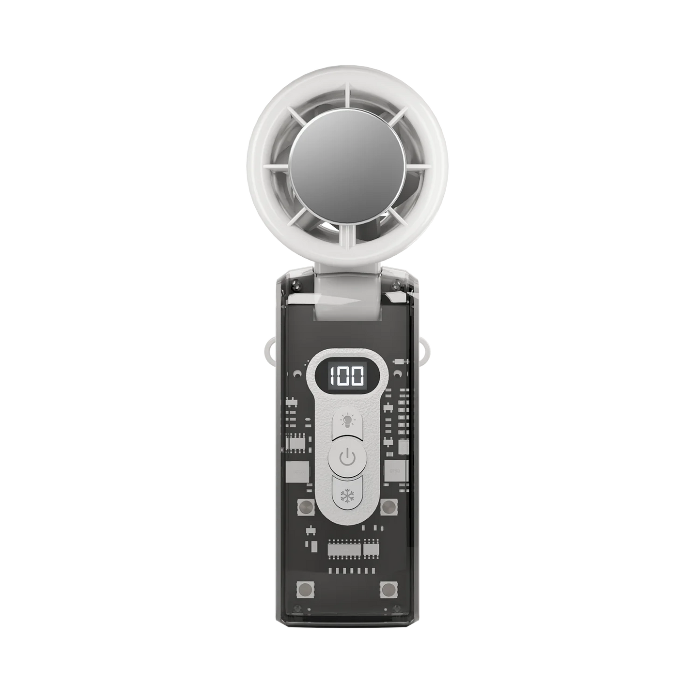 Portable Mini Fan Handheld Fan With Display High Speed Turbo Strong Wind 3600mAh USB Rechargeable Folding Fans For Home Outdoor