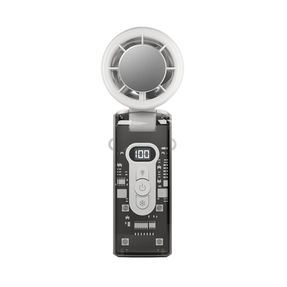 Portable Mini Fan Handheld Fan With Display High Speed Turbo Strong Wind 3600mAh USB Rechargeable Folding Fans For Home Outdoor