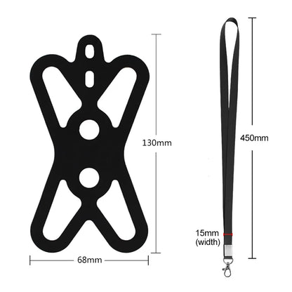 Phone Lanyards for Around the Neck, 2 in 1 Phone Strap with Silicone Phone Holder and Patch For iPhone and Most Cell Phones