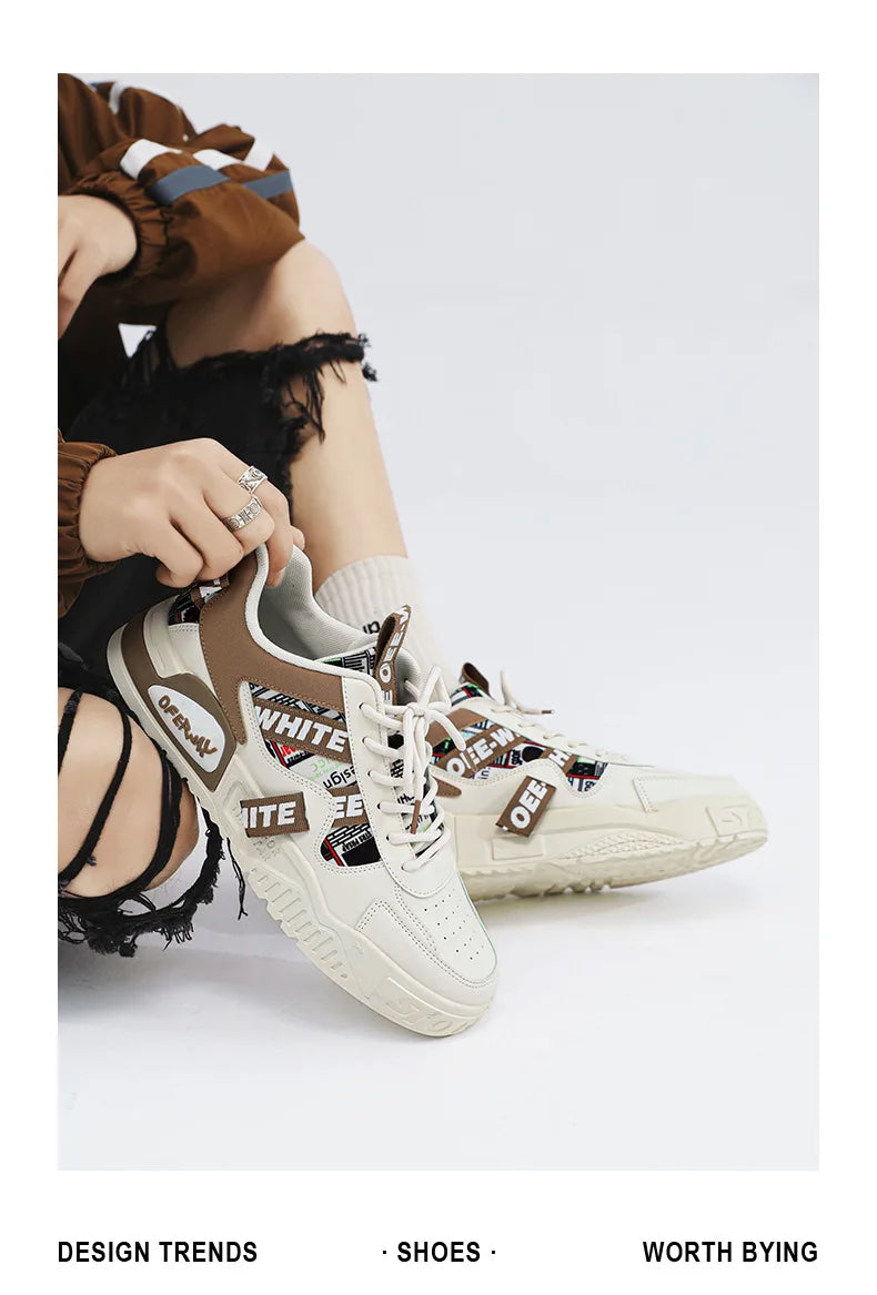 2025 new men's shoes for spring, breathable, niche, trendy, versatile, casual board shoes, height increasing sports shoes