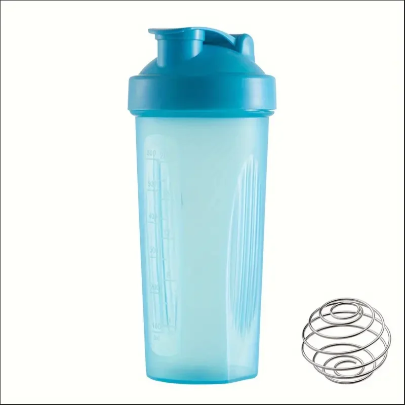 Large Sports Shaker Cup With Metal Stirring Ball For Protein Powder Shake Drink Mixing Sports Water Bottle Suitable For Sports