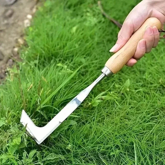 Garden Cleaning Supplies Manual Weed Puller Garden Hand Weeder Rake Sharp Tines Grass Rooting Weeding Tools Stainless Steel