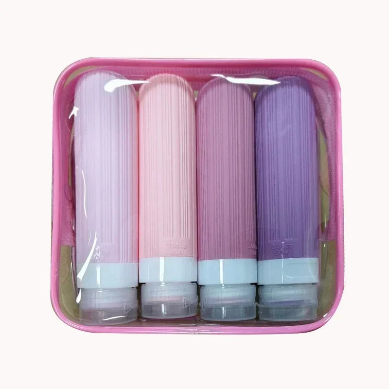 90ML Travel Bottle Set Refillable Lotion Shampoo Shower Gel Tube Bottling Cosmetic Empty Liquid Leak Proof Container Accessories