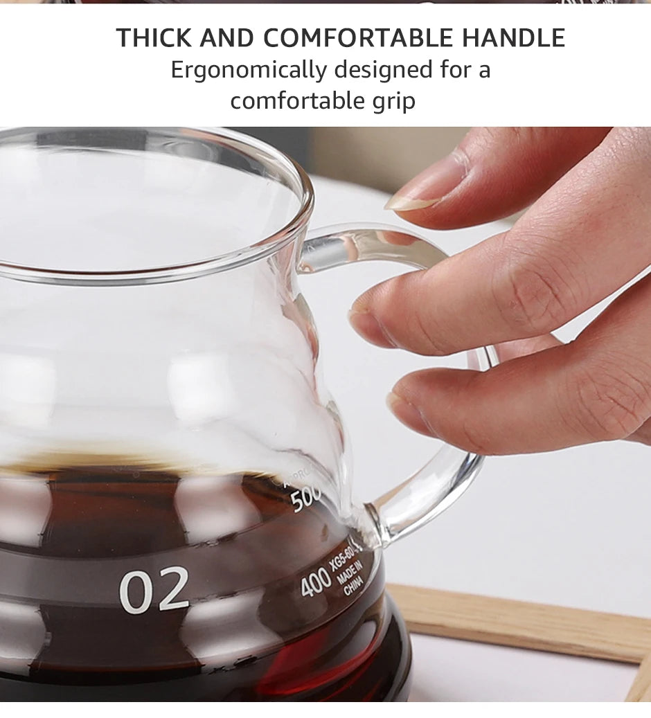 600ml Glass Coffee Carafe, Coffee Pot Clear Standard Coffee Server for Pour Over Coffee Maker
