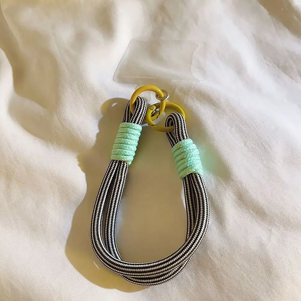 Hand-woven Phone Lanyard Fashion Anti-lost Metal Buckle Mobile Phone Chain Phone Wrist Straps Phone Accessories