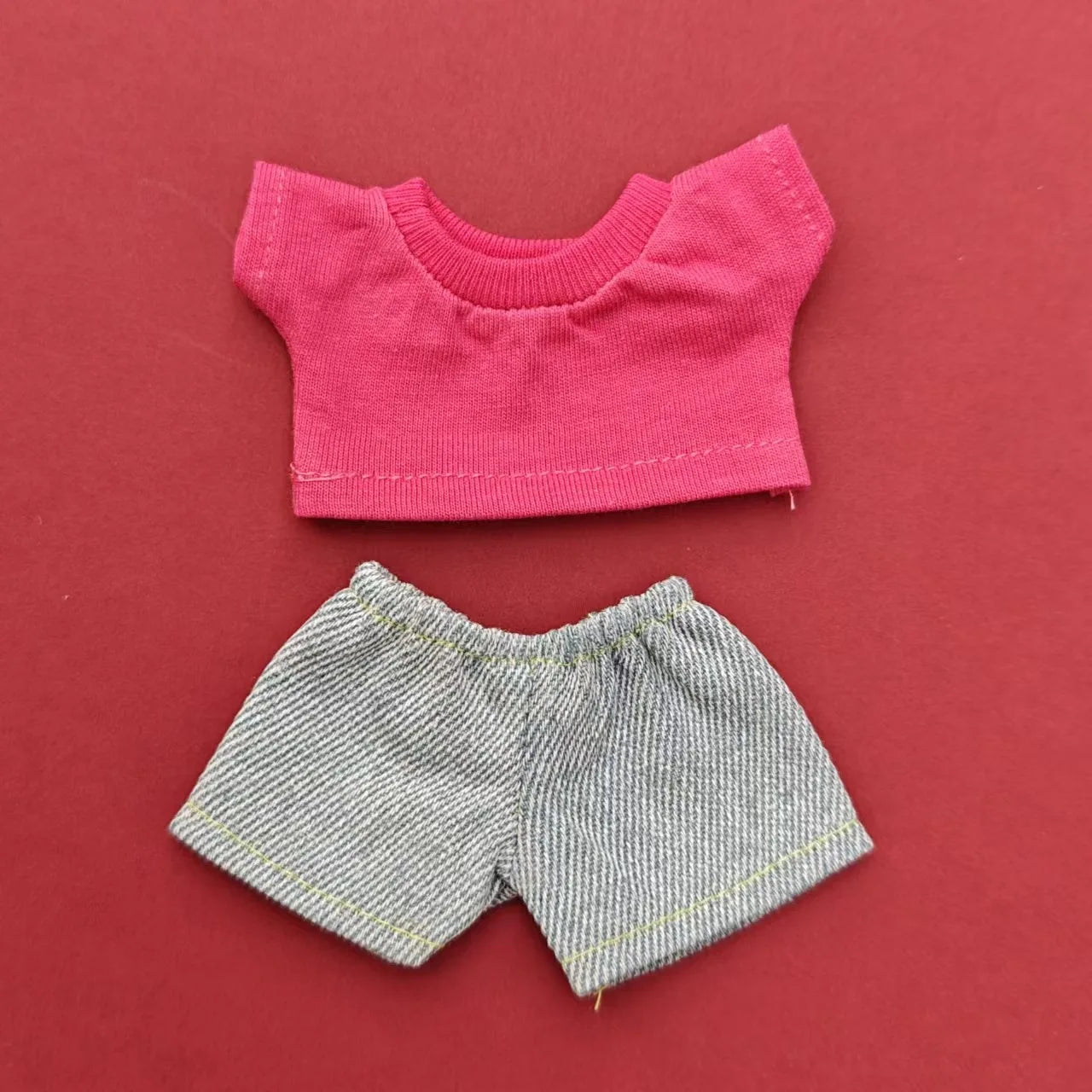 Labubu 3.0 Doll 15/17cm Hoodie with Jeans Set Outfit Accessories for Ropa Labubu