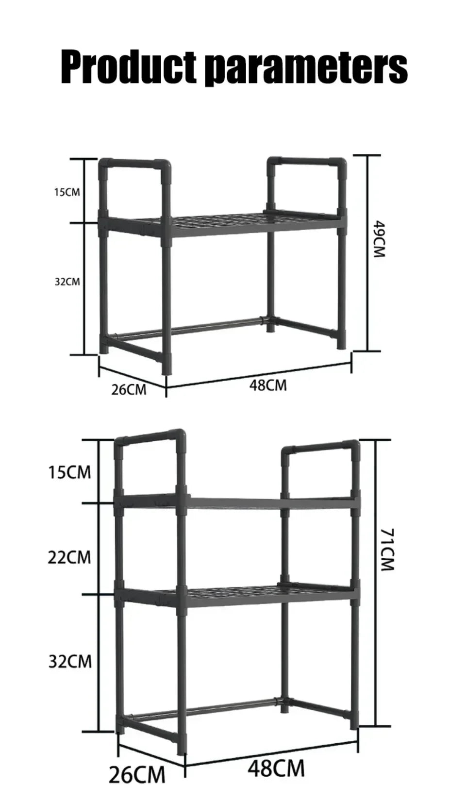 Kitchen Elevated Design Seasoning Rack Microwave Storage RackBilayer Oven Modern Minimalism Kitchen Accessories Organizer