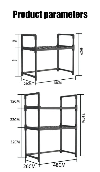 Kitchen Elevated Design Seasoning Rack Microwave Storage RackBilayer Oven Modern Minimalism Kitchen Accessories Organizer