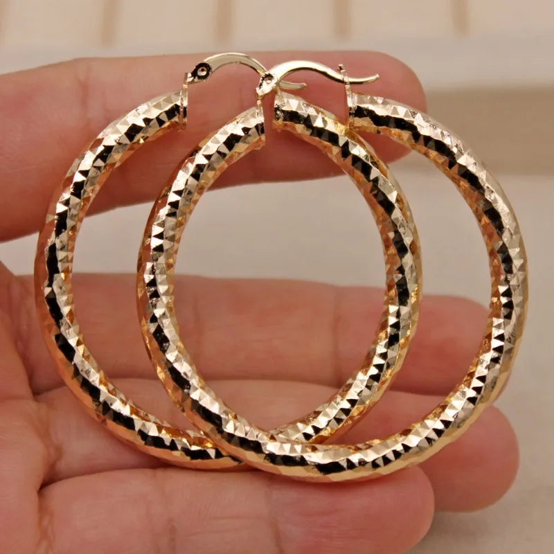 Bohemian Style Delicate Hoop Earrings - 14K Gold Plated CopperJewelry for Women - Perfect for Daily Wear and Christmas Gifts