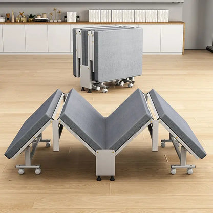 Luxurious White Bottom Frame Foldableing Bed New Thickeneded and Widened Lunch Break Foldableing Bed 60% off Bed