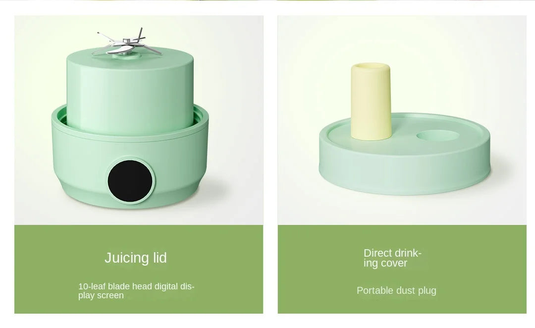 Portable Multifunction Fruit Juicer Blender 10 Blade Mini Ice Blender Smoothie Maker USB Charging Wireless Juice Extractor