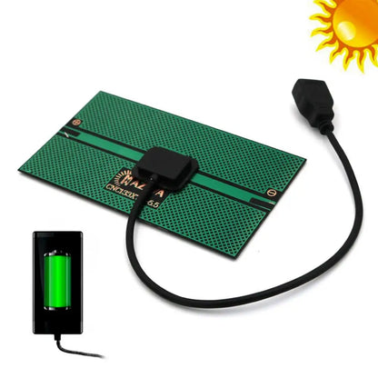 1.65W 5.5V Portable Solar Panel Charger Portable Solar Panel Mini 5.5V Solar Charger Outdoor Hiking Solar Panel for Phone Tablet