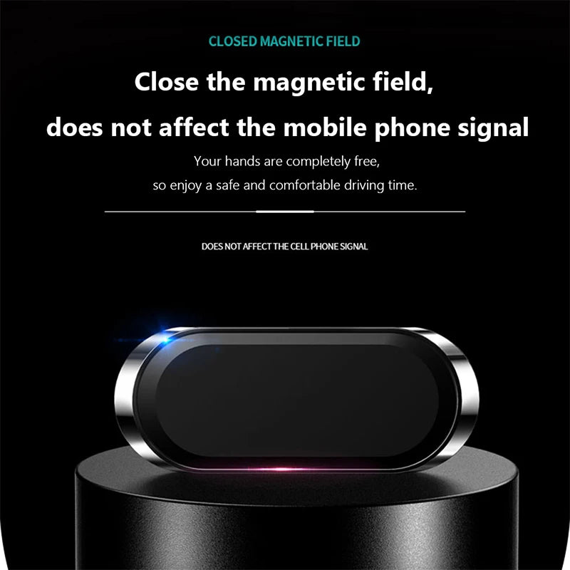 Magnetic Car Phone Holder 360 Rotatable Mini Strip Shape Stand For Huawei Metal Strong Magnet GPS Car Mount for iPhone 14