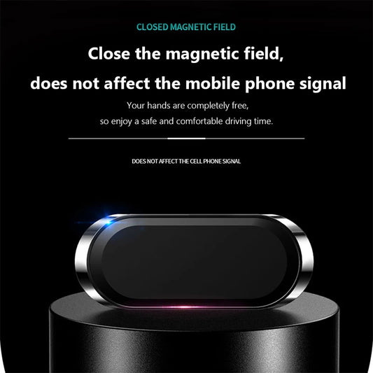 Magnetic Car Phone Holder 360 Rotatable Mini Strip Shape Stand For Huawei Metal Strong Magnet GPS Car Mount for iPhone 14