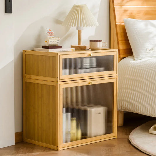 Solid wood bedside table locker small simple bedroom home 2025 new bedside shelf cabinet