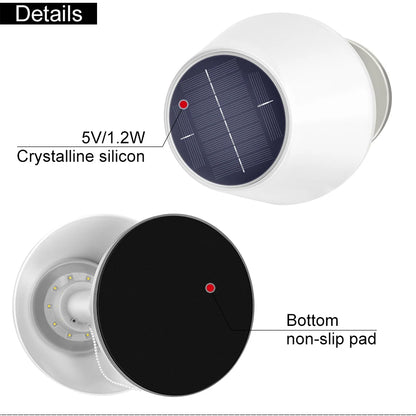 Smart Solar Table Lamp LED White Night Lights for Indoor Desk Outdoor Garden Household - Solar Powered Reading Light