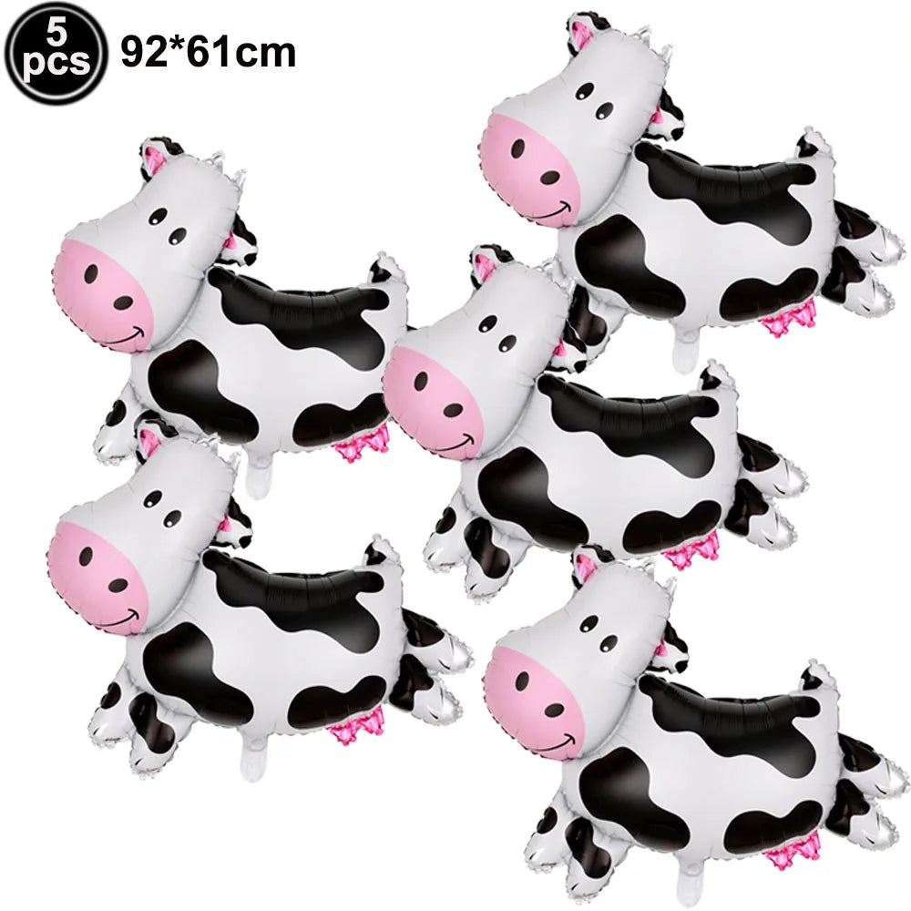 Farm Animals Tableware Plates Cups Napkins Tablecloth Farm Birthday Party Decor Birthday Banner Farm Animals Pig Cow Balloon