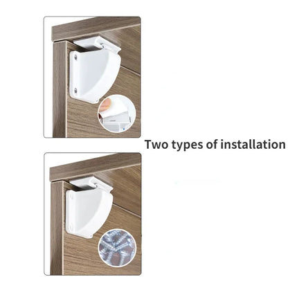 Invisible Magnetic Cabinet Lock For Baby Child Safety Lock Anti-Opening Cabinet Buckle Furniture Fittings Door Closer