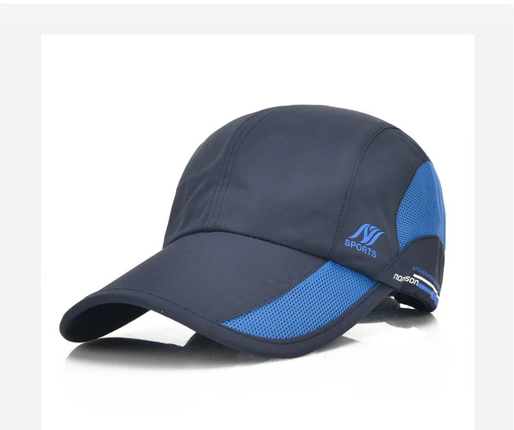 2024 New Men's Quick Drying Baseball Cap Korean Outdoor Sunscreen Visor Women's Athleisure Waterproof Mesh Cap