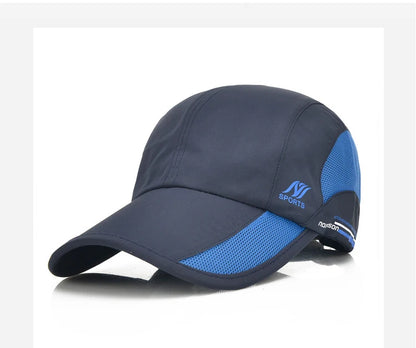 2024 New Men's Quick Drying Baseball Cap Korean Outdoor Sunscreen Visor Women's Athleisure Waterproof Mesh Cap