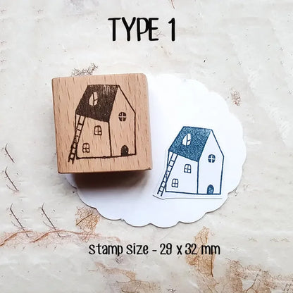 Stamp Scrapbooking Supplies Flower Petal Birds Stationary Kawaii Wooden Stamps