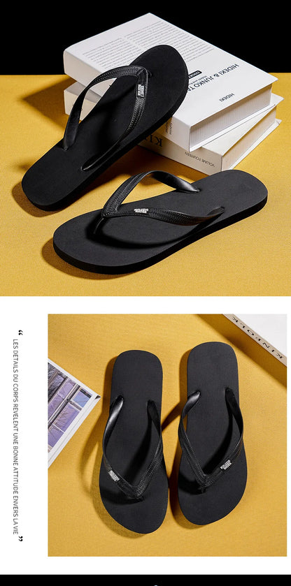 Men's Flip Flops 2025 Summer New Casual Versatile Clip Toe Beach Shoes Trendy Outerwear Anti Slip Cool Slippers